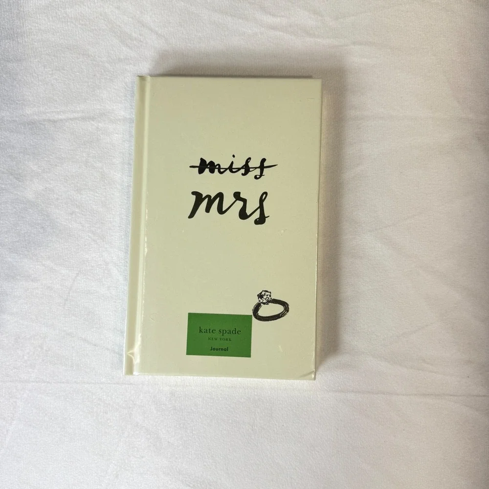Kate Spade New York Miss to Mrs Journal 200 Lined Pages Ribbon Wedding Gift